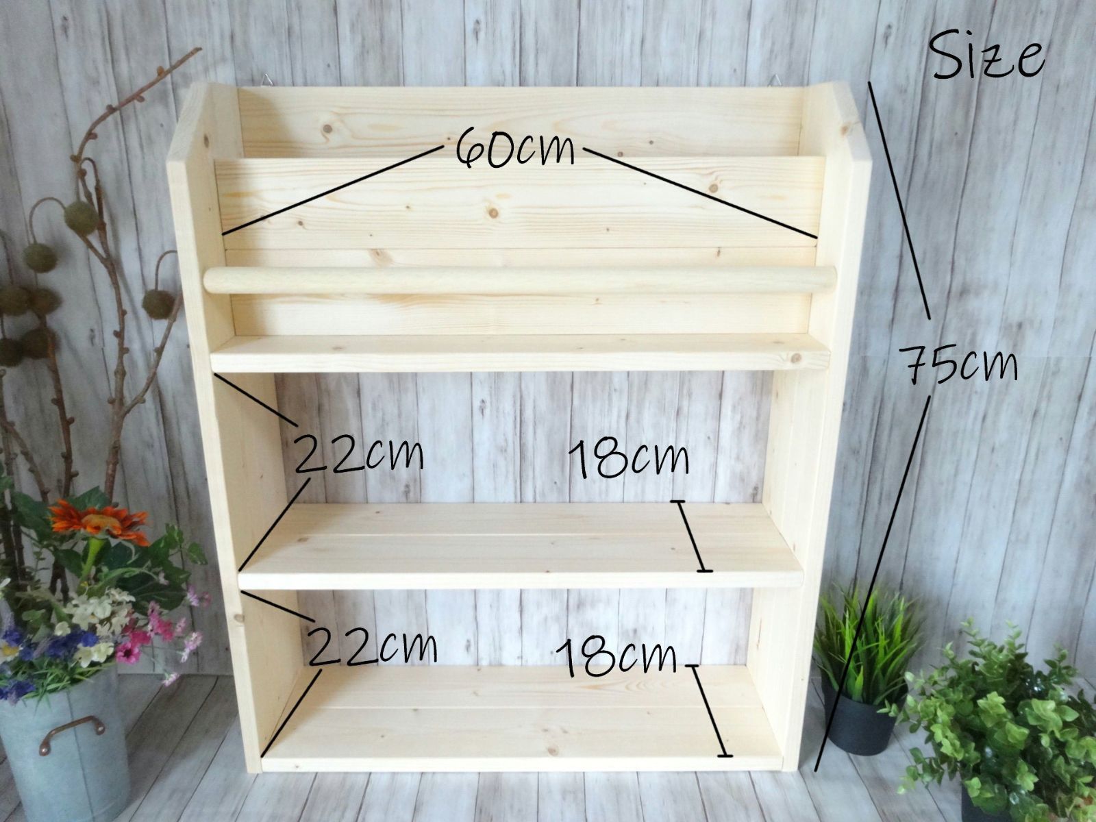 サイズ、デザインオーダー可！6段スリムキャビネット○シャビー