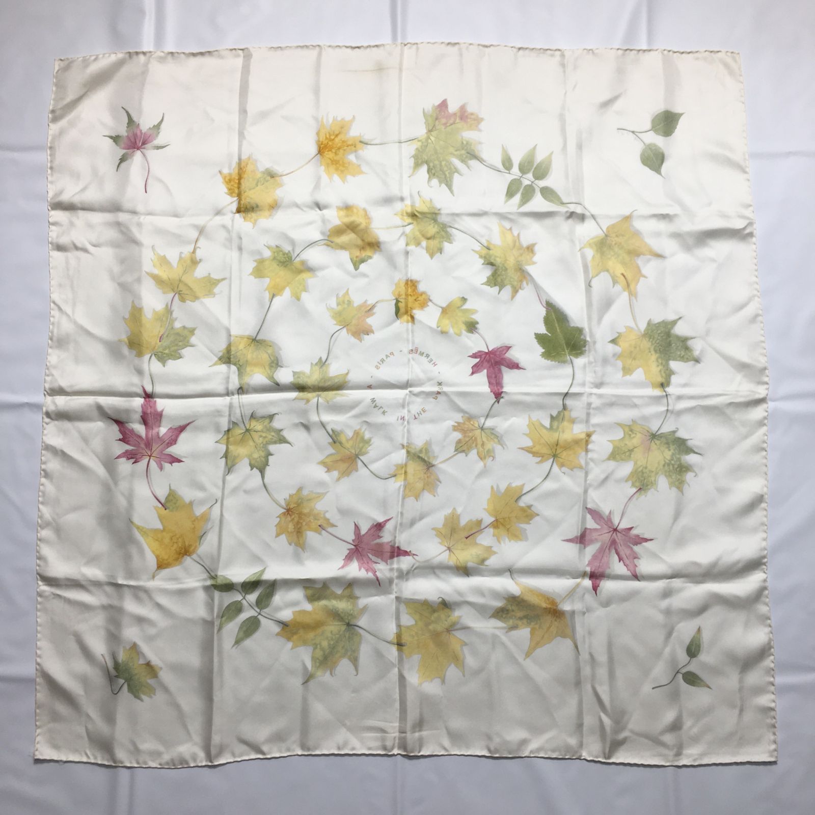 2504-76｜エルメス カレ 90 スカーフ シルク ホワイト マルチカラー