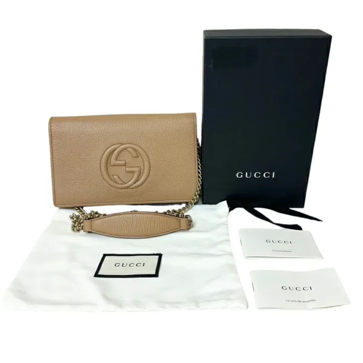 中古美品】GUCCI グッチ 598211 GGロゴ チェーンウォレット 長