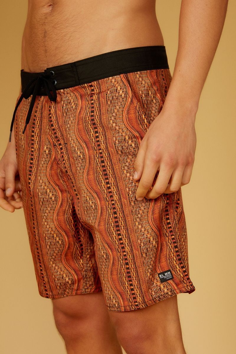 メンズラタンプリントバミューダ 男性 メンズ ビーチ ウェア