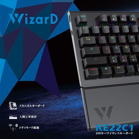WizarD】 RGBライト搭載108キー ゲーミングキーボード