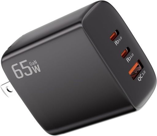 PD充電器65wUSBType-c急速充電器軽量 小型三台同時充電超低温GaNIII技術PD3.0対応|QC3.0|PPS|SCP規格対応|PSE認証済MacBook||Surface|iPad|Windows
