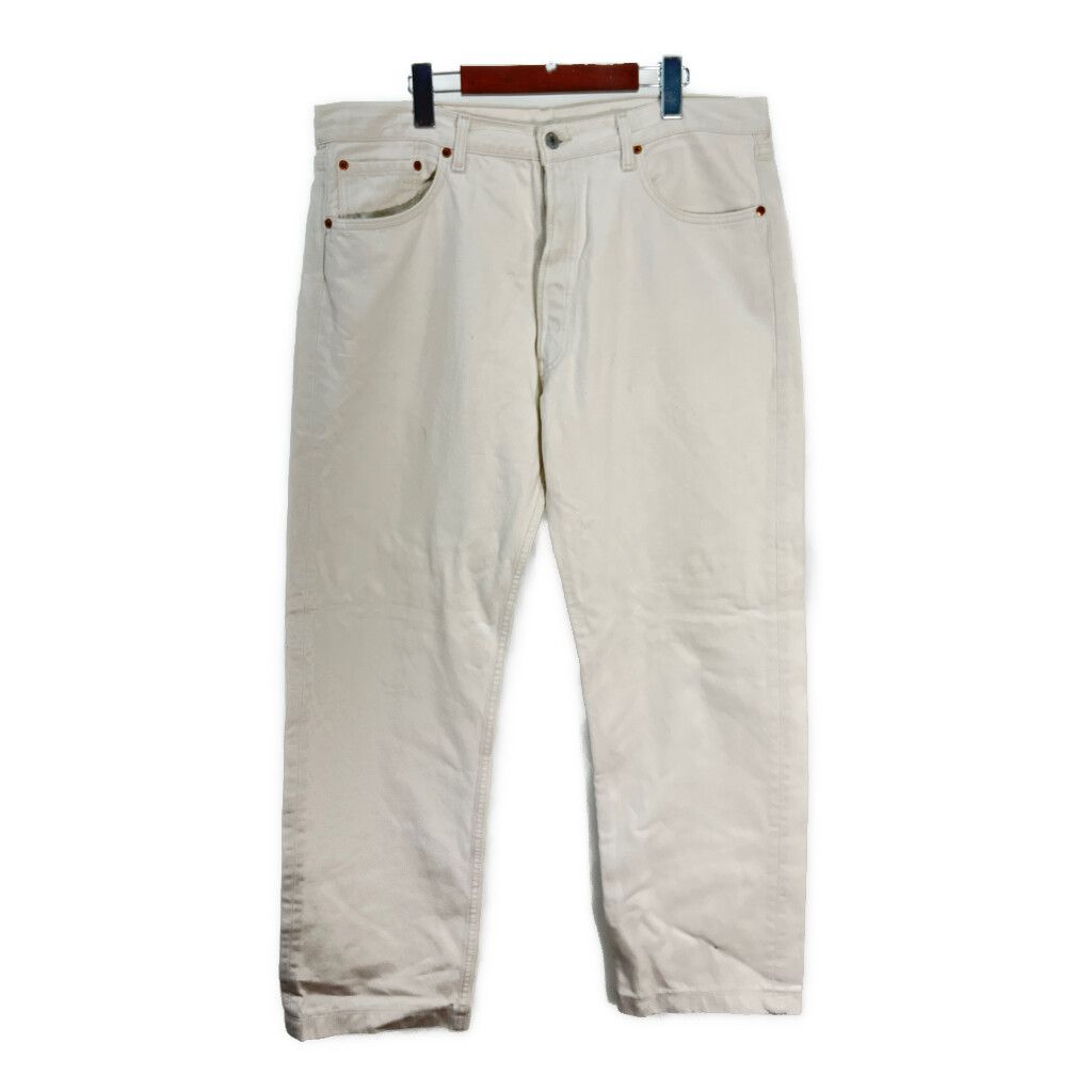 90年代 フランス製 Levi's リーバイス 501 デニムパンツ 大きいサイズ ユーロ ホワイト (メンズ W38 L36) 中古 古着 R1535