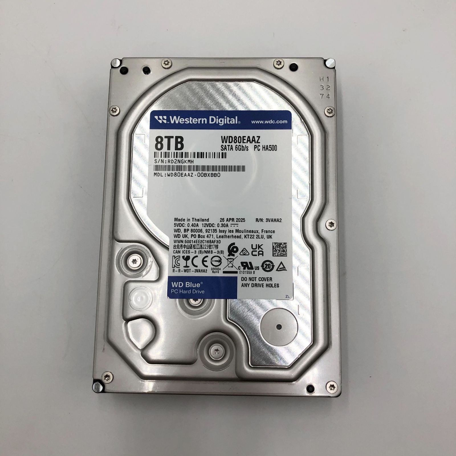 WD80EAAZ [WD Blue（8TB 3.5インチ SATA 6G 5640rpm 256MB