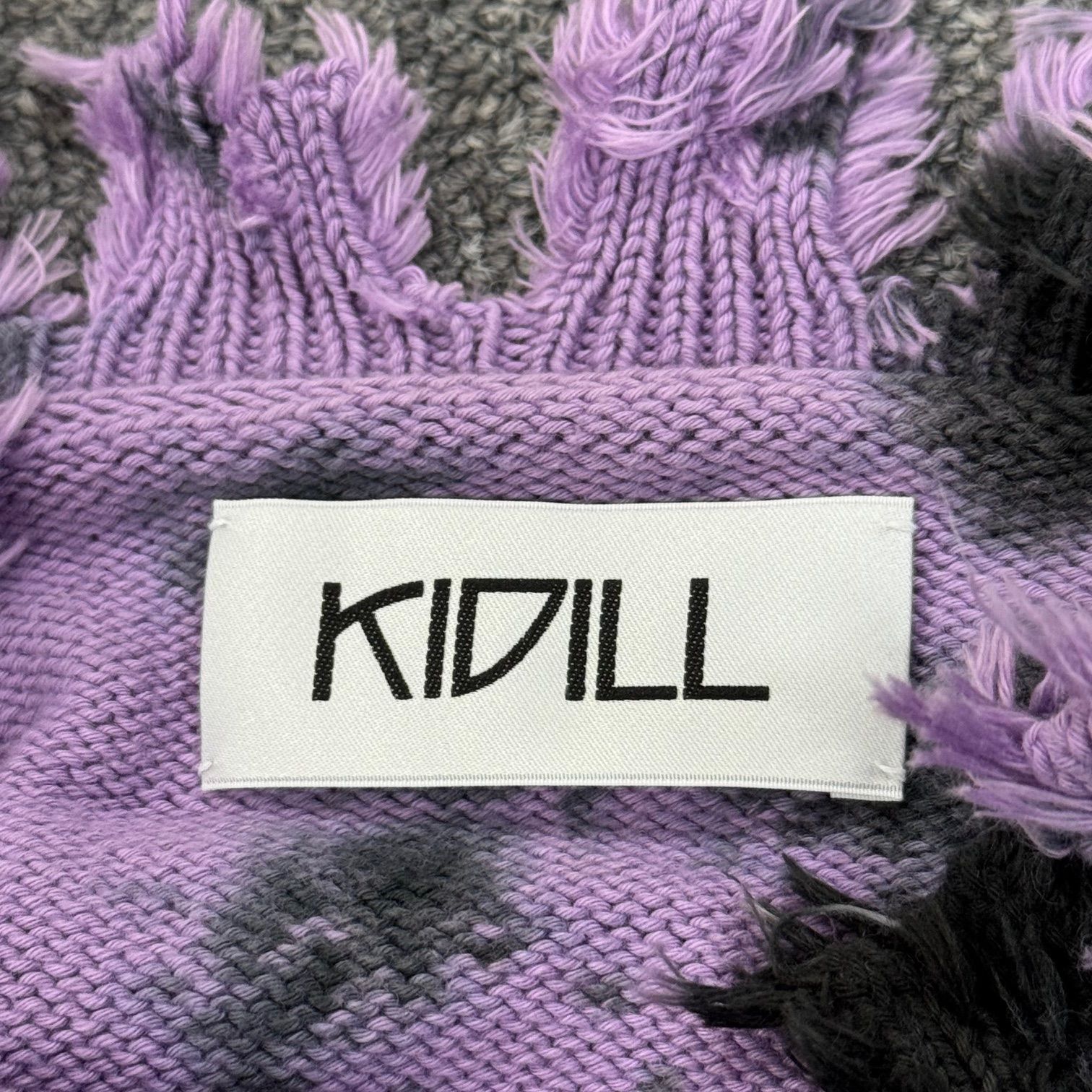 KIDILL＞DESTROY RULLOVER KNIT 紫タイダイニット