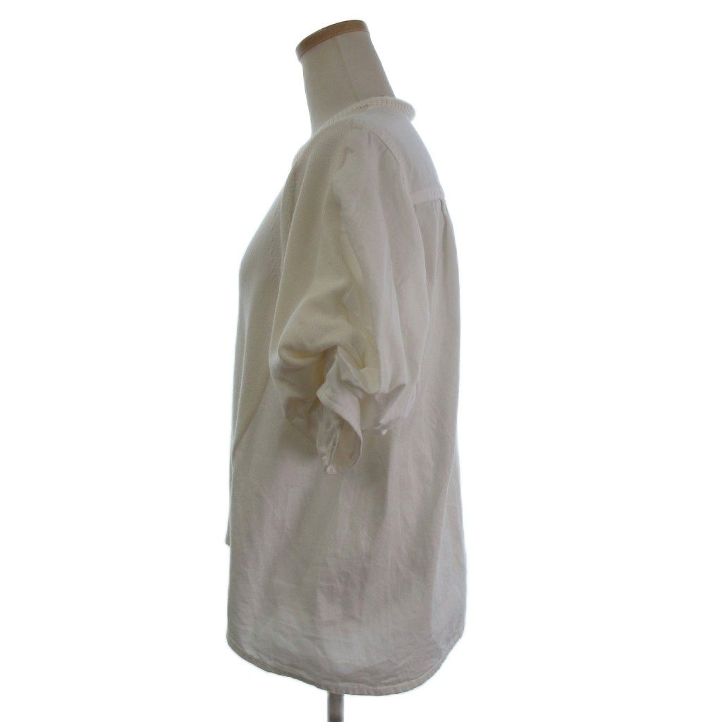 （美品）サカイ カットソー 綿100% 白 長袖シャツ ニット 切り替え サカイ カットソー コットン100% M ホワイト 長袖シャツ ニット