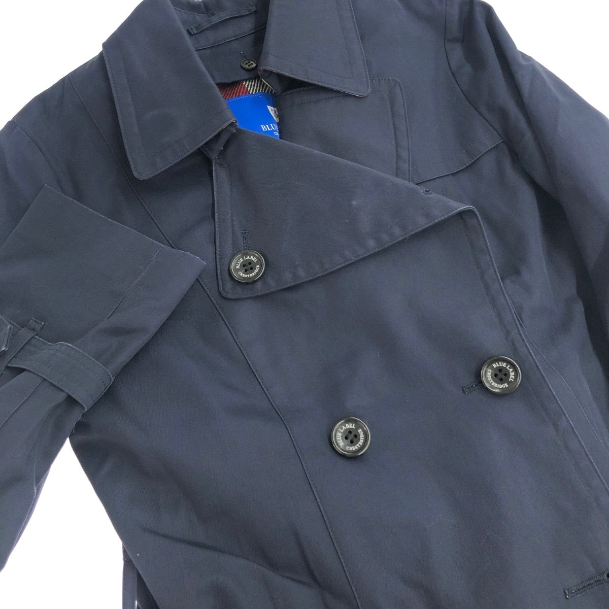 BLUE LABEL CRESTBRIDGE ブルーレーベルクレストブリッジ ライナー付トレンチコート サイズ 38 Aライン ネイビー レディース 240001162267 SIROKUMA-CORPORATION_COM
