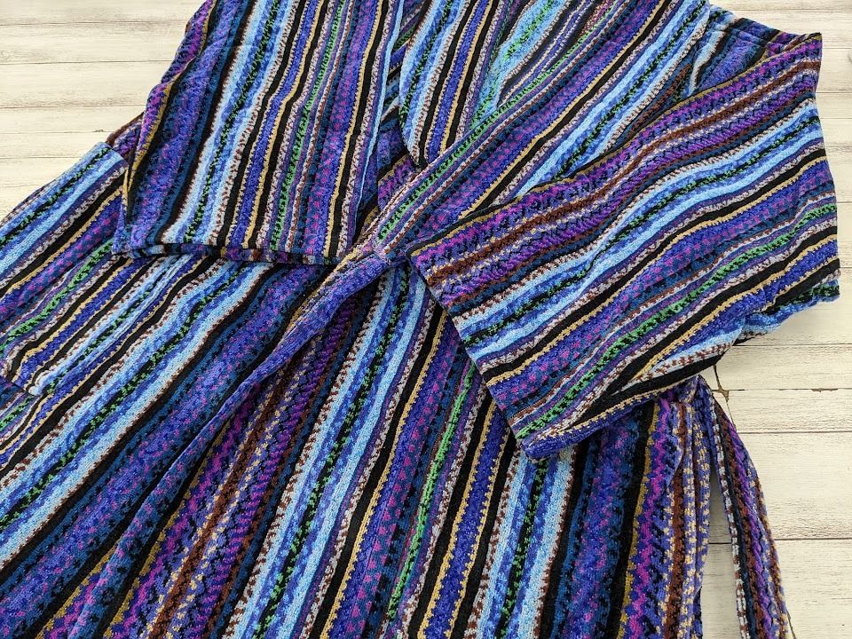 美品 MISSONI ミッソーニ ガウン ストリシア バスローブ 綿 L 日本製 VINTAGE 80s 90s 泰道リビング ライセンス タオル地 ユニセックス