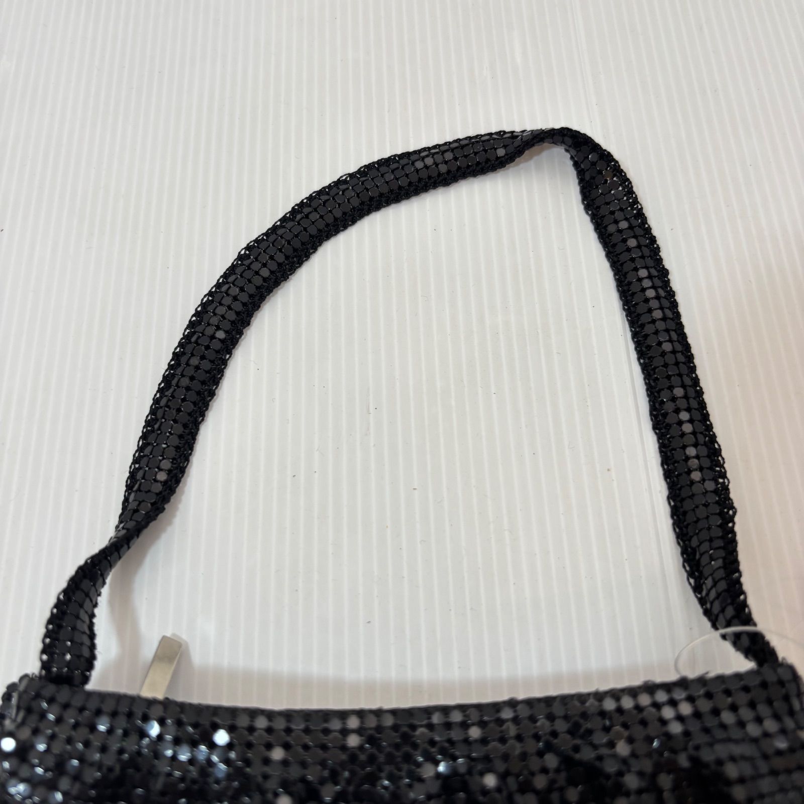 ビーズ装飾 黒 ハンドバッグ Kisste ビーズバッグ 手刺繍 国産グラスビーズ 黒 七宝に華
