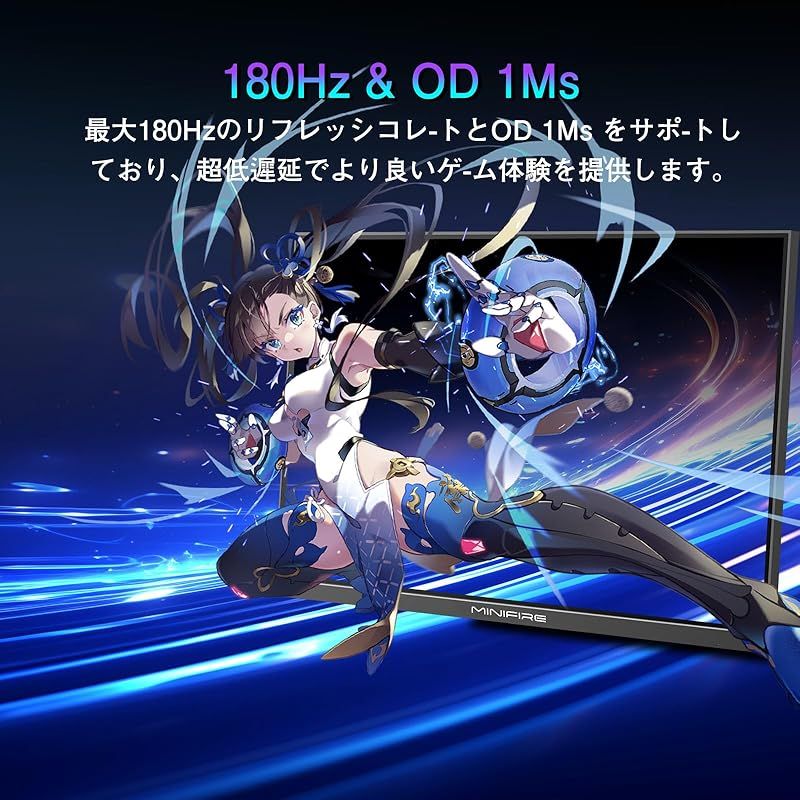 Minifire 27インチ ゲーミングモニター WQHD 2560x1440 Fast IPS 180Hz 1ms OD 120 sRGB 300cd m2 HDR FreeSync PS5対応 低ブルーライトフリッカーフリー DP1.4×2 HD 0 USTAUSTRALIA_COM_AU