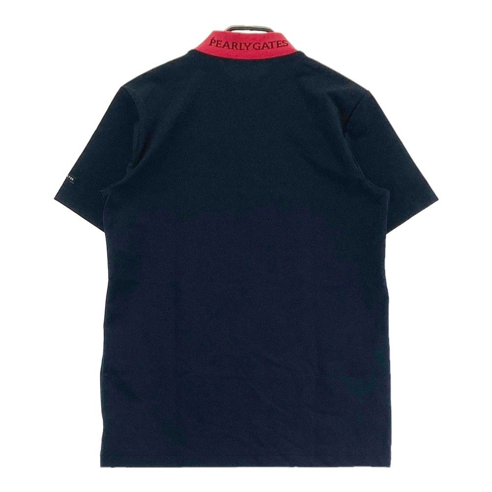 サイズ 4 PEARLY GATES パーリーゲイツ ハイネック 半袖Tシャツ ロゴ ネイビー系 240101322711 ゴルフウェア メンズ ストスト
