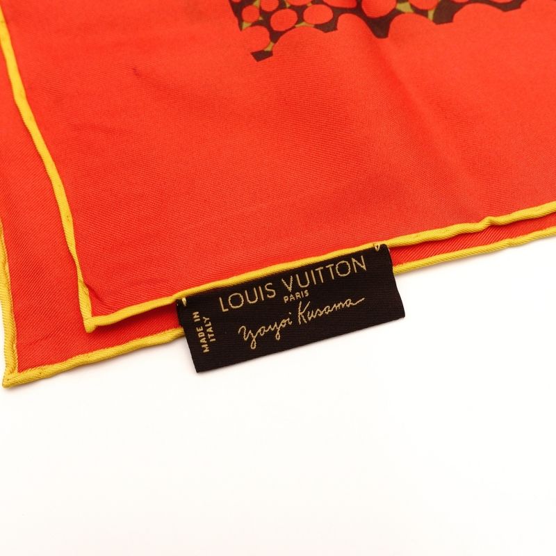 ルイヴィトン LOUIS VUITTON スカーフ シルク100％ 草間彌生