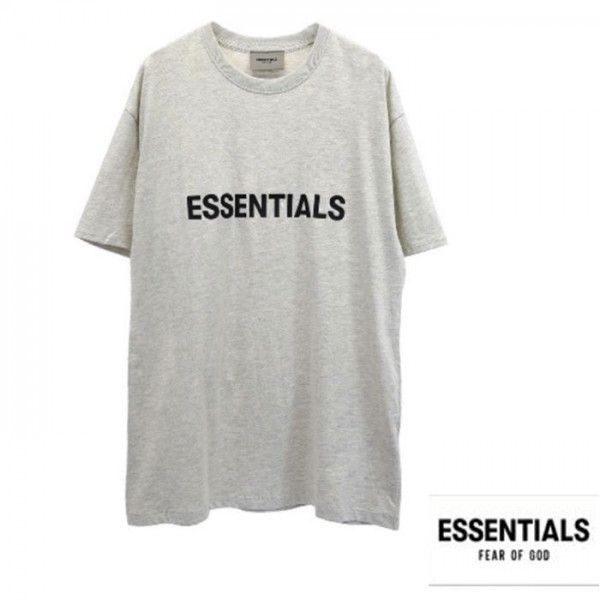 Fear of God (フィアオブゴッド) FOG ESSENTIALS (エフオージー エッセンシャルズ)ビックtシャツ ブランド ライトグレー  トップス tシャツ ユニセックス メンズ 人気 半袖 丸首 パンク系 グランジ 無地 ストリートファッション - メルカリ