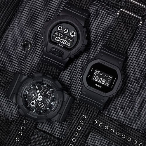 即納】CASIO カシオ G-SHOCK Gショック ミリタリーブラック クロス ...