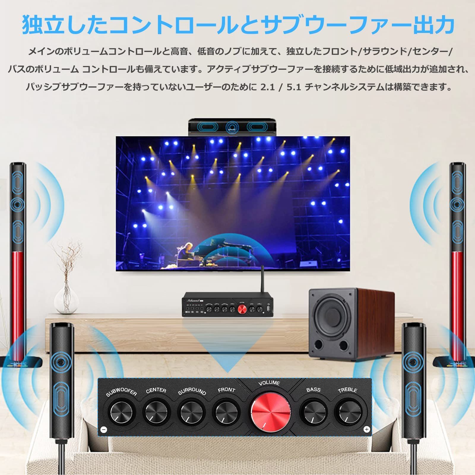 Douk Audio M5.1 HiFi 5.1CH Bluetooth アンプ - Ko-cha - メルカリ