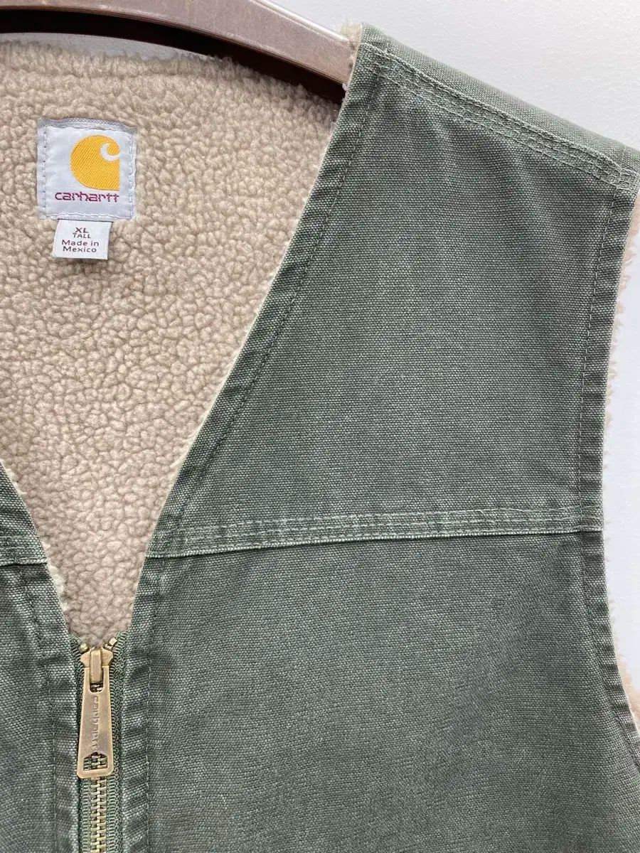 2XL 唯一実物 ヴィンテージ Carhartt カーハート v26 シェルパ ベスト モースグリン