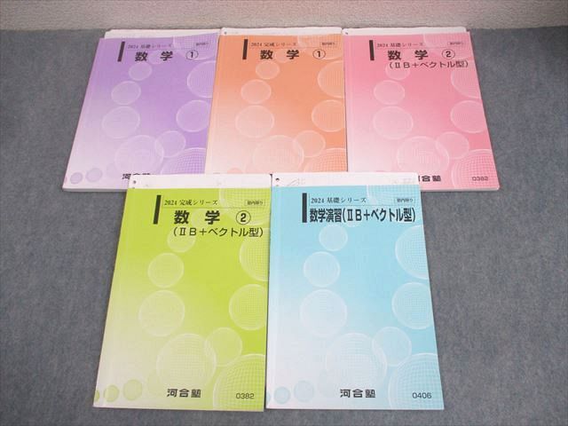河合塾 国公立大学文系コース 数学1/2/数学演習/(IIB＋ベクトル型) テキスト通年セット 2024 計5冊 035S0D 河合塾 国公立大学文系コース 数学1/2/数学演習/(IIB＋ベクトル
