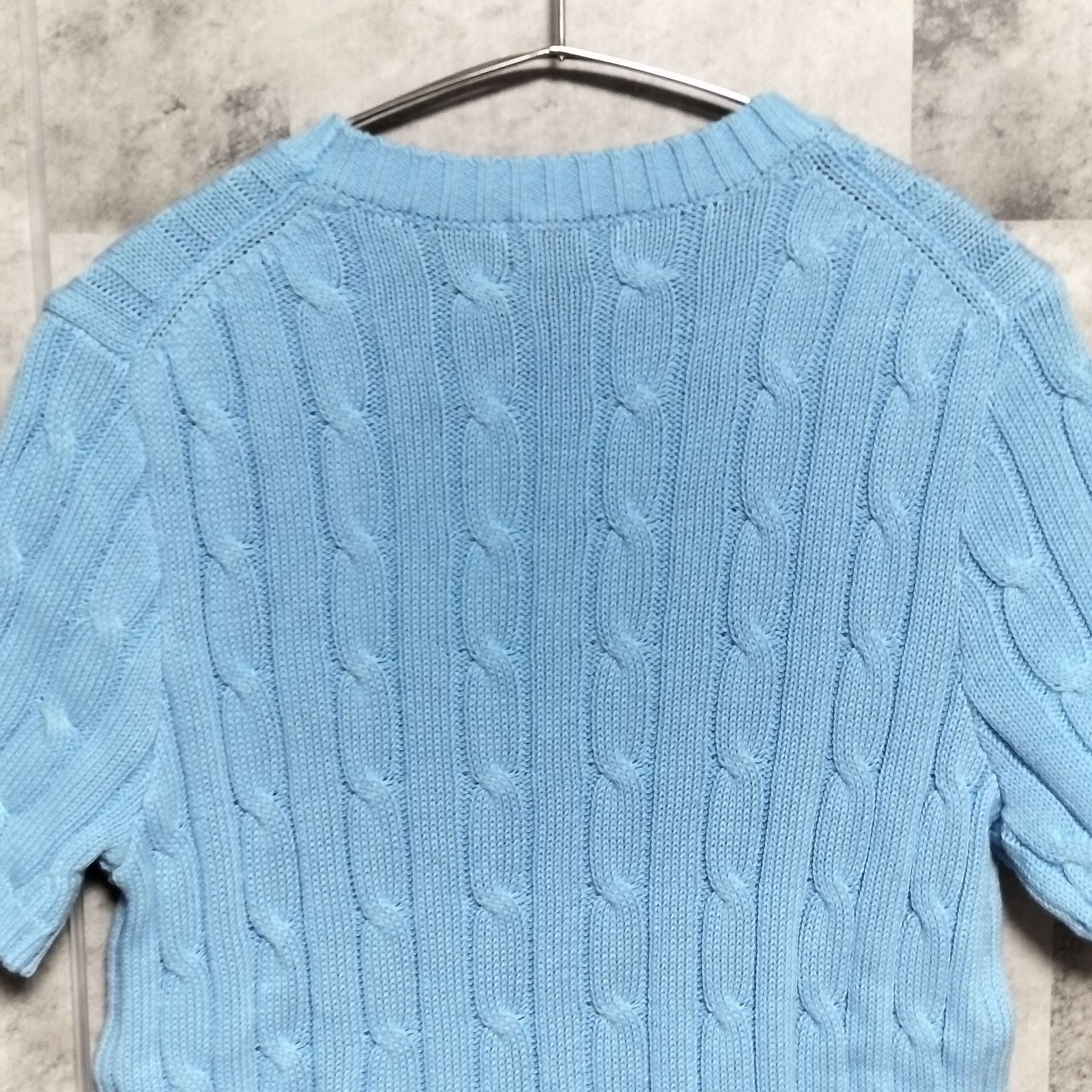 未使用品】【極美品】POLO RALPH LAUREN 半袖 ケーブルニット Мサイズ