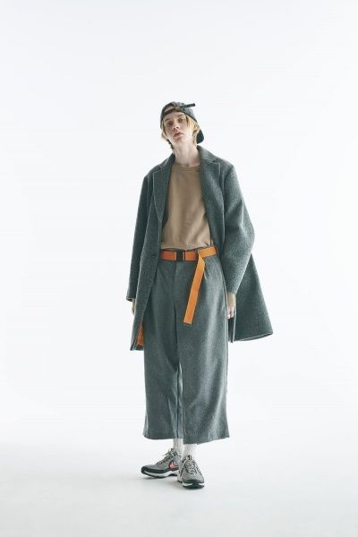 美品17AW VICTIMヴィクティム モッサウール チェスターコート ビッグ シルエット オーバーサイズ VTM-17-C-129 灰1101L★13