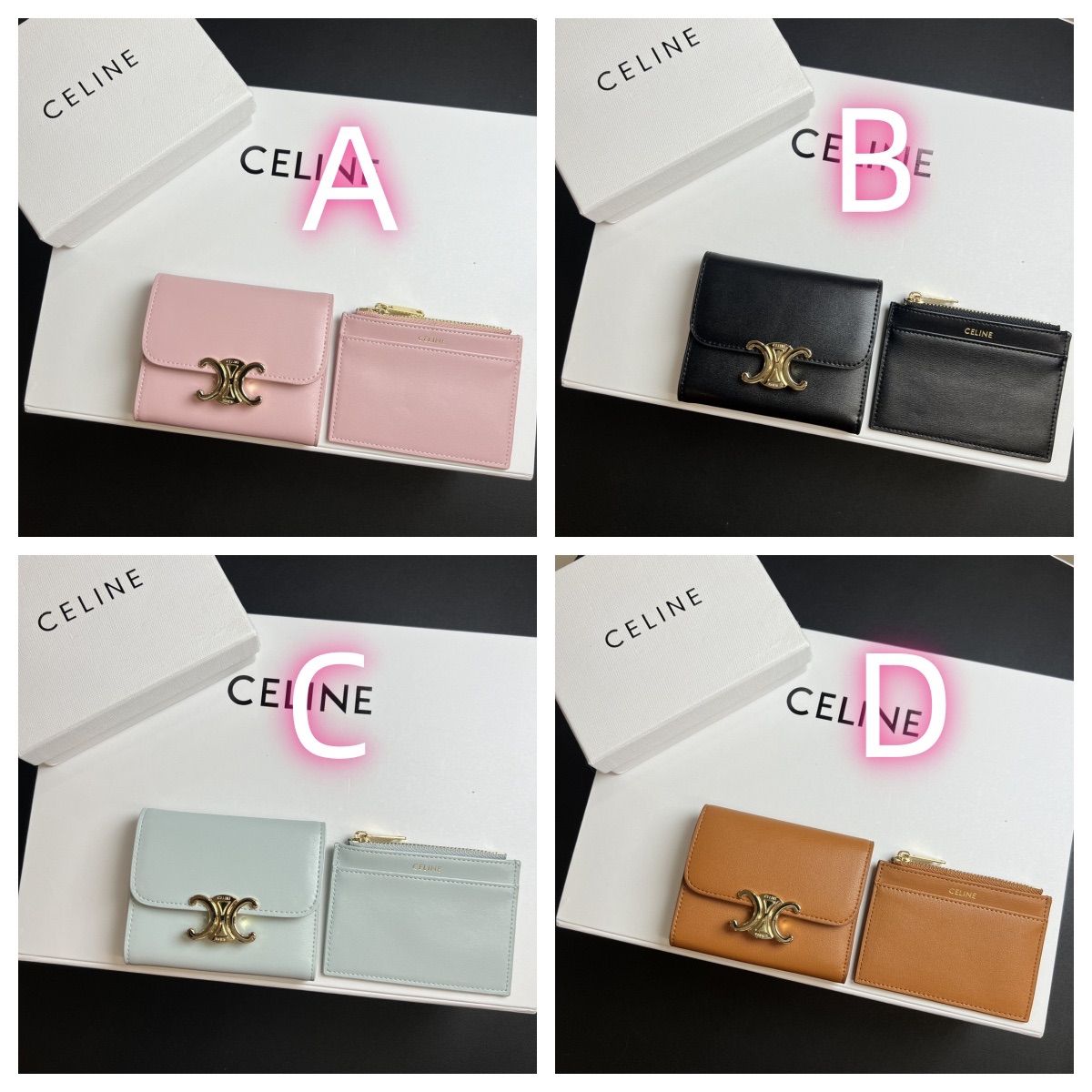 極美品♡CELINE セリーヌ 折り財布 小銭入れ 三つ折り財布 箱付き♡ 可愛いピンク - メルカリ