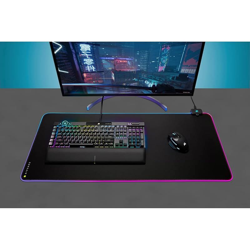 CORSAIR MM700 RGB Extended 大型RGBソフトマウスパッド ブラック CH-9417070-WW