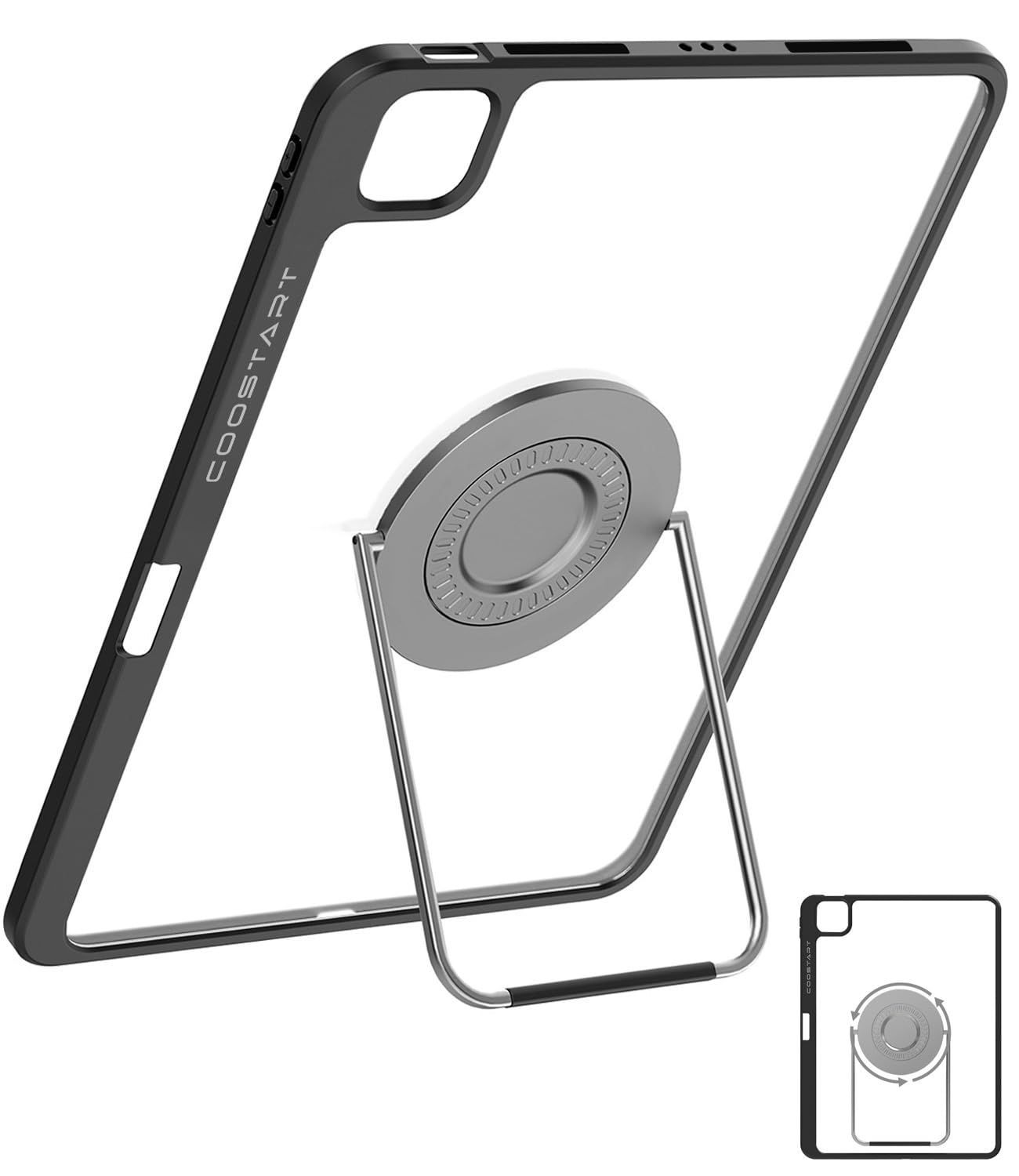 【人気商品】Air 11インチ M2 (2024) ケース カバー iPad Pro 11インチ 第1/2/3/4世代 iPad iPad Air4/5 クリア 360回転 縦置き 横置き スタンド ペン収納 角度調整 壁掛け 透明 ソフトTPU 軽量 薄型