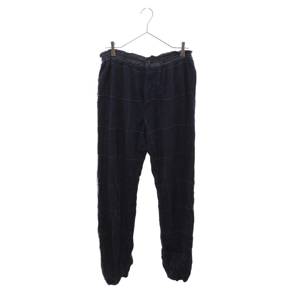 Sacai (サカイ) 11AW ウエストギャザー チェック柄コットンパンツ 11‐00132M ネイビー