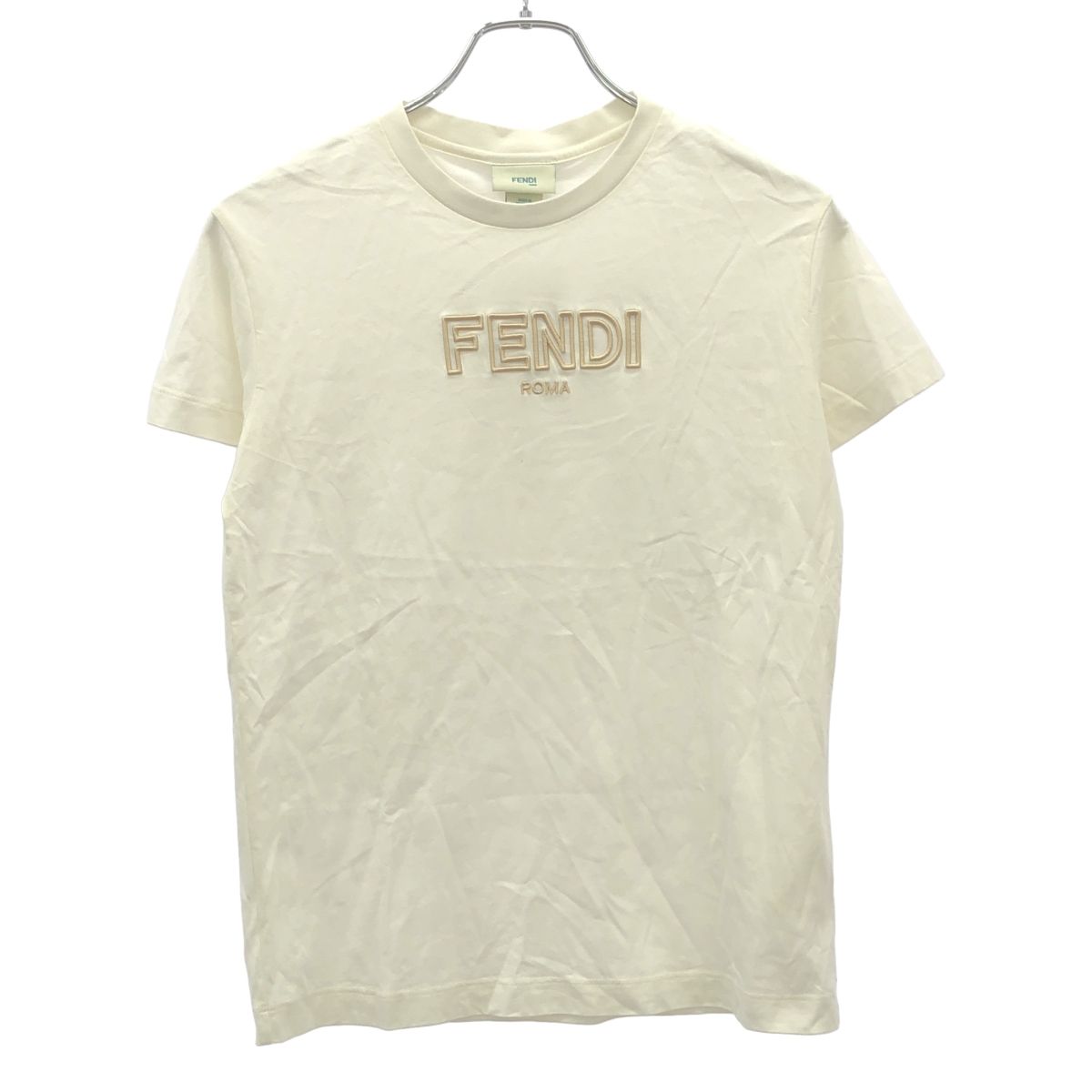 FENDI KIDS フェンディ キッズ ロゴ刺繍クルーネックTシャツ