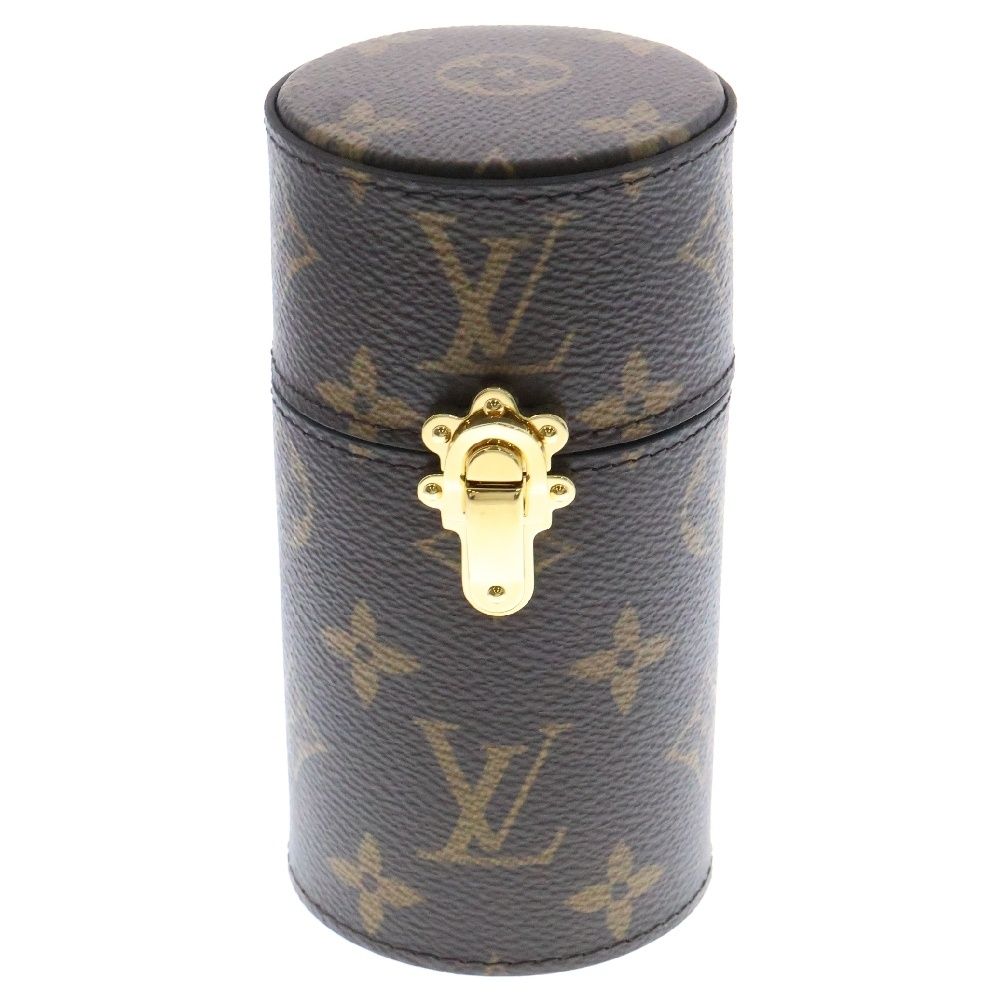 LOUIS VUITTON ルイヴィトン モノグラム トラベルケース ブラウン PVCレザー ポーチ LS0153
