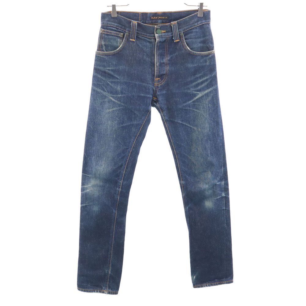 Nudie Jeans ヌーディージーンズ イタリア製 ハンクレイ ストレートデニムパンツ W27 インディゴブルー ジーンズ HANK REY メンズ 古着
