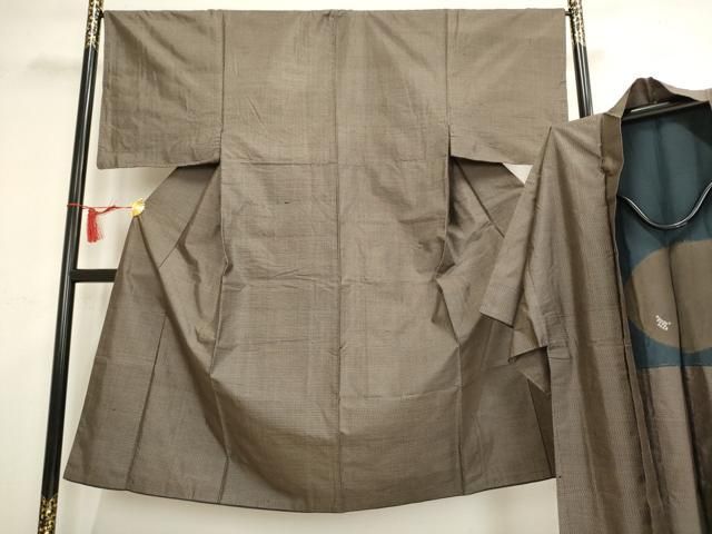 平和屋着物男性　本場大島紬　アンサンブル　亀甲柄　正絹　逸品　AAAL2619cg