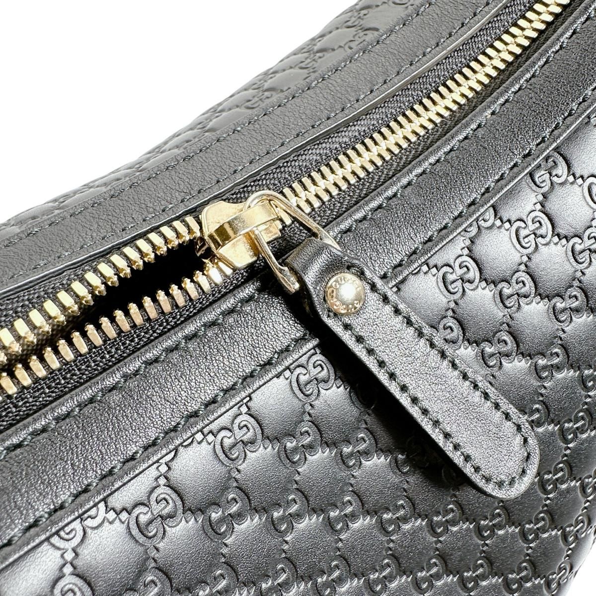 グッチ 449732 ショルダーバッグ ブラック  GUCCI マイクロ グッチシマ GUCCI - グッチ 449732 ショルダーバッグ ブラック GUCCI マイクロ
