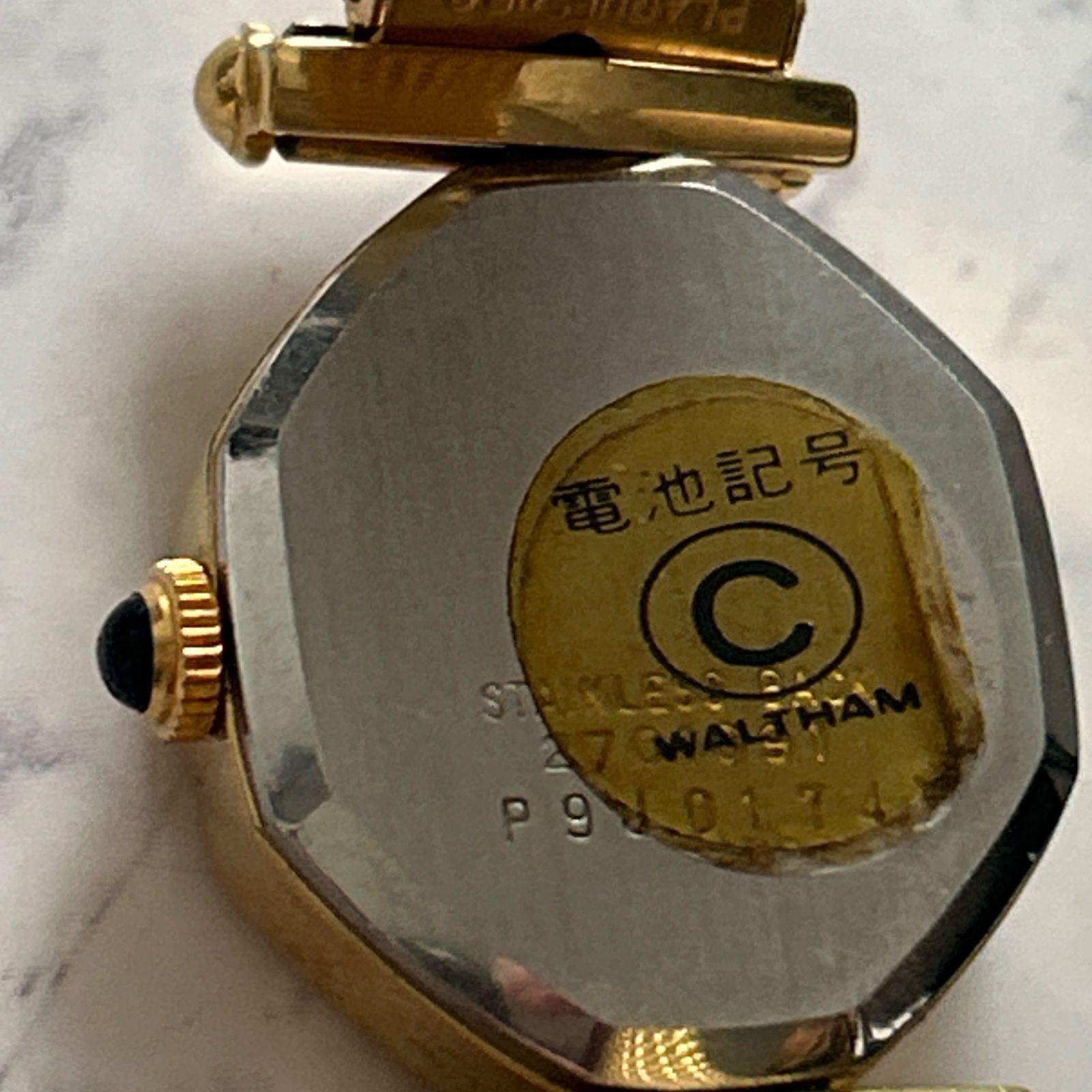 稼働品 WALTHAM QUARTZ SWISS ウォルサム マキシム P9J0174 時計店にて 