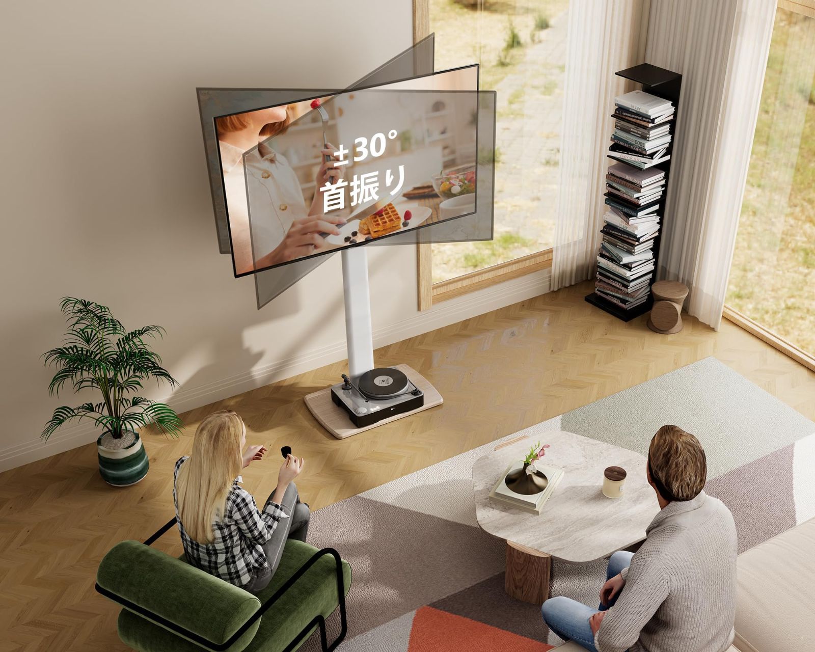 32-70インチテレビに対応 壁寄せテレビスタンド