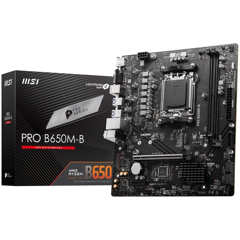 MSI PRO B650M-B マザーボード マイクロ ATX ソケット AM5 AMD B650 7E28-005R