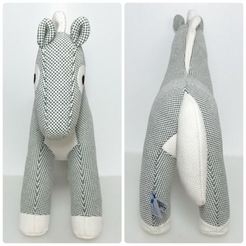 HERMES - エルメス HERMES シュヴァル・オノレ エポペ ホース 馬 シュバル 人形 インテリア オブジェ ぬいぐるみ コットン ブルー 未使用 HERMES - エルメス HERMES シュヴァル・オノレ エポペ ホース 馬