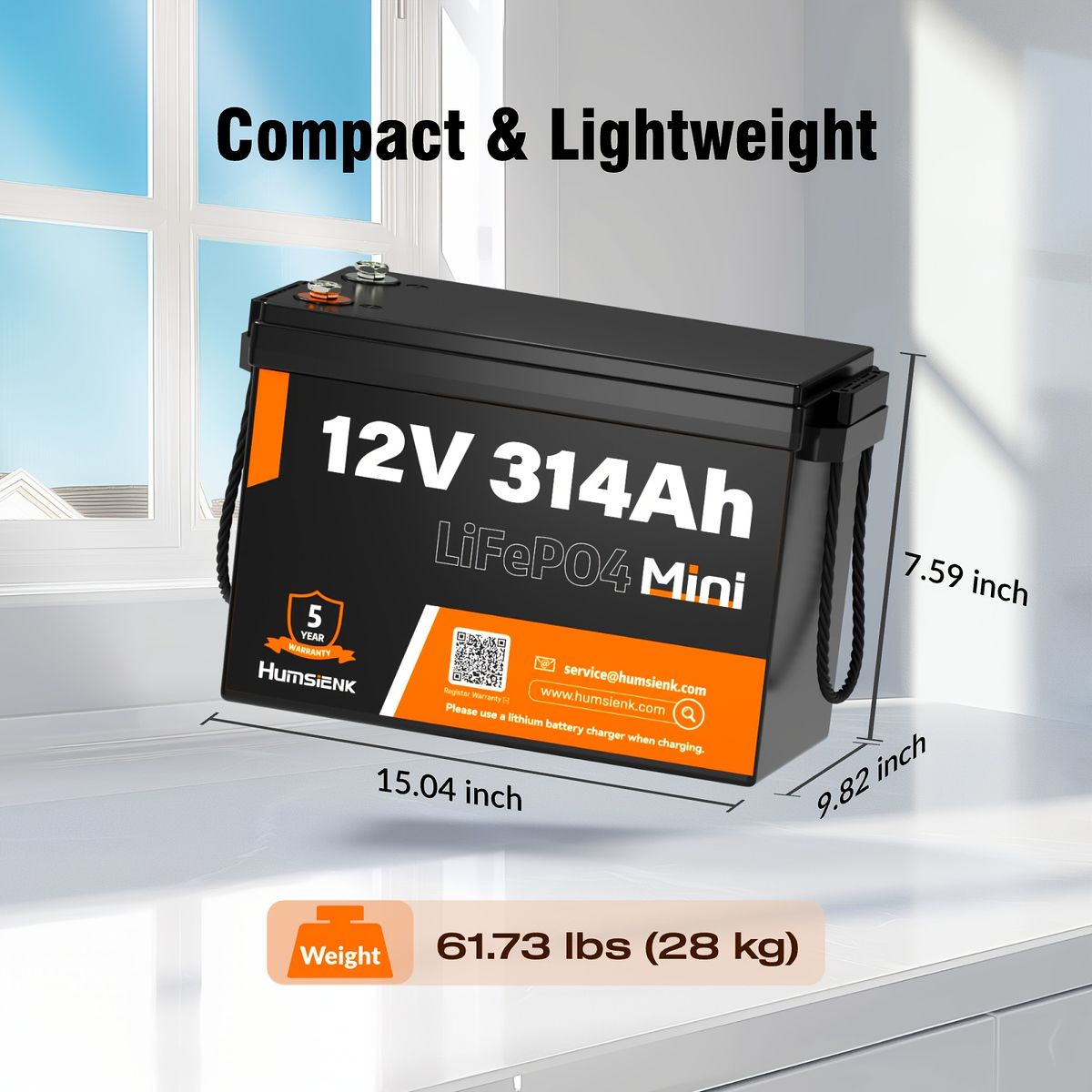 大容量 12V 314Ah リン酸鉄リチウムバッテリー