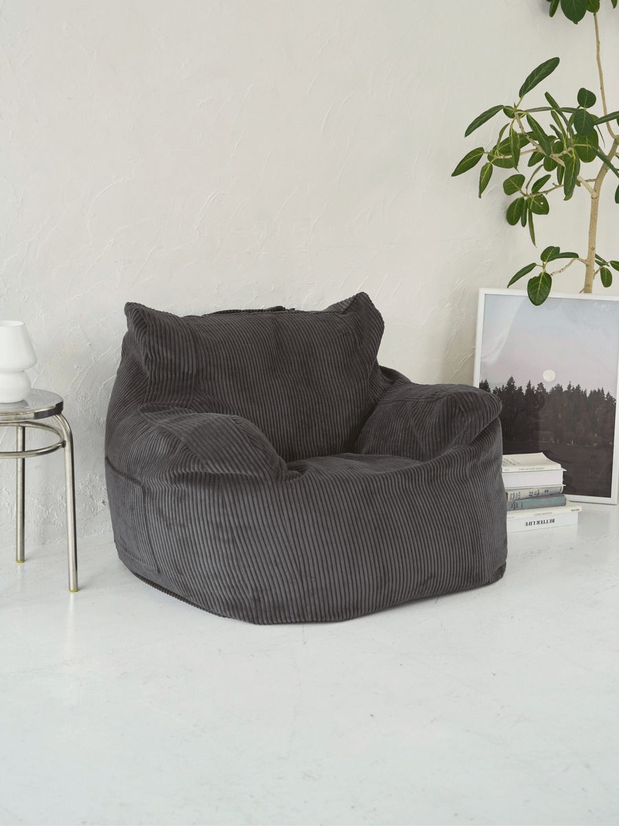ルージー LOOSY HUGME 1人掛けビーズソファ Charcoal チャコール