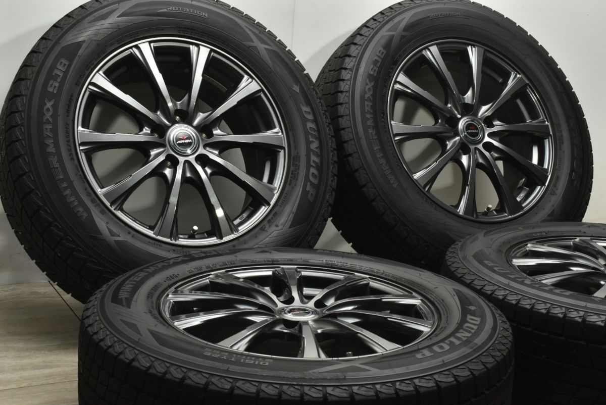 バリ溝 美品】AIRNOVA 17in 7J +48 PCD114.3 ダンロップ ウィンター