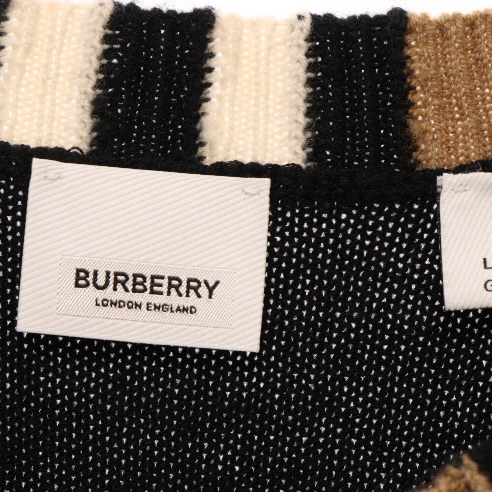 BURBERRY (バーバリー) ノヴァチェック クルーネックセーター ニット