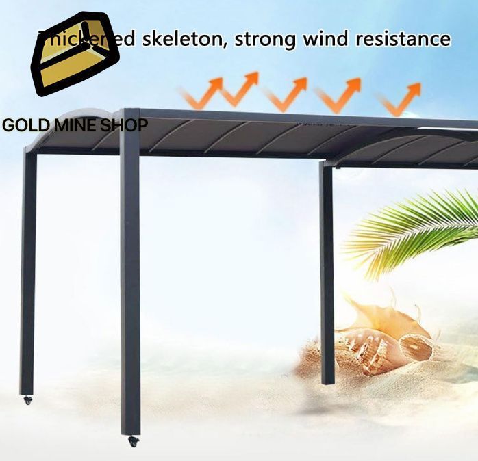 カーポート ヴィラ中庭用格納式オーニング屋外キャノピーテント