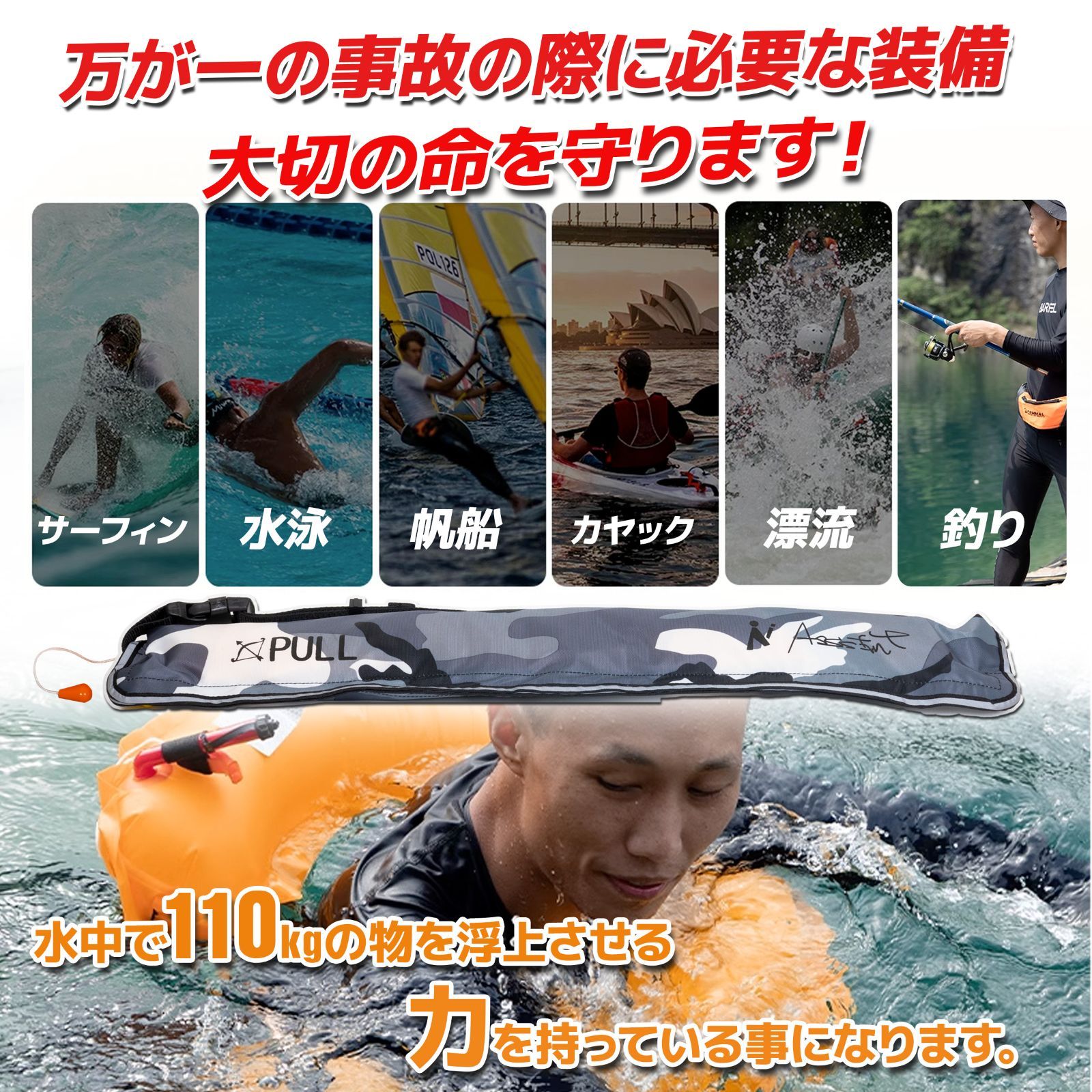 【最終値下】 手動膨張式 ライフジャケット 救命胴衣 釣り 腰巻き ベルト 大人 楽天市場】ライフジャケット 救命胴衣 手動膨張式 緊急 警笛付