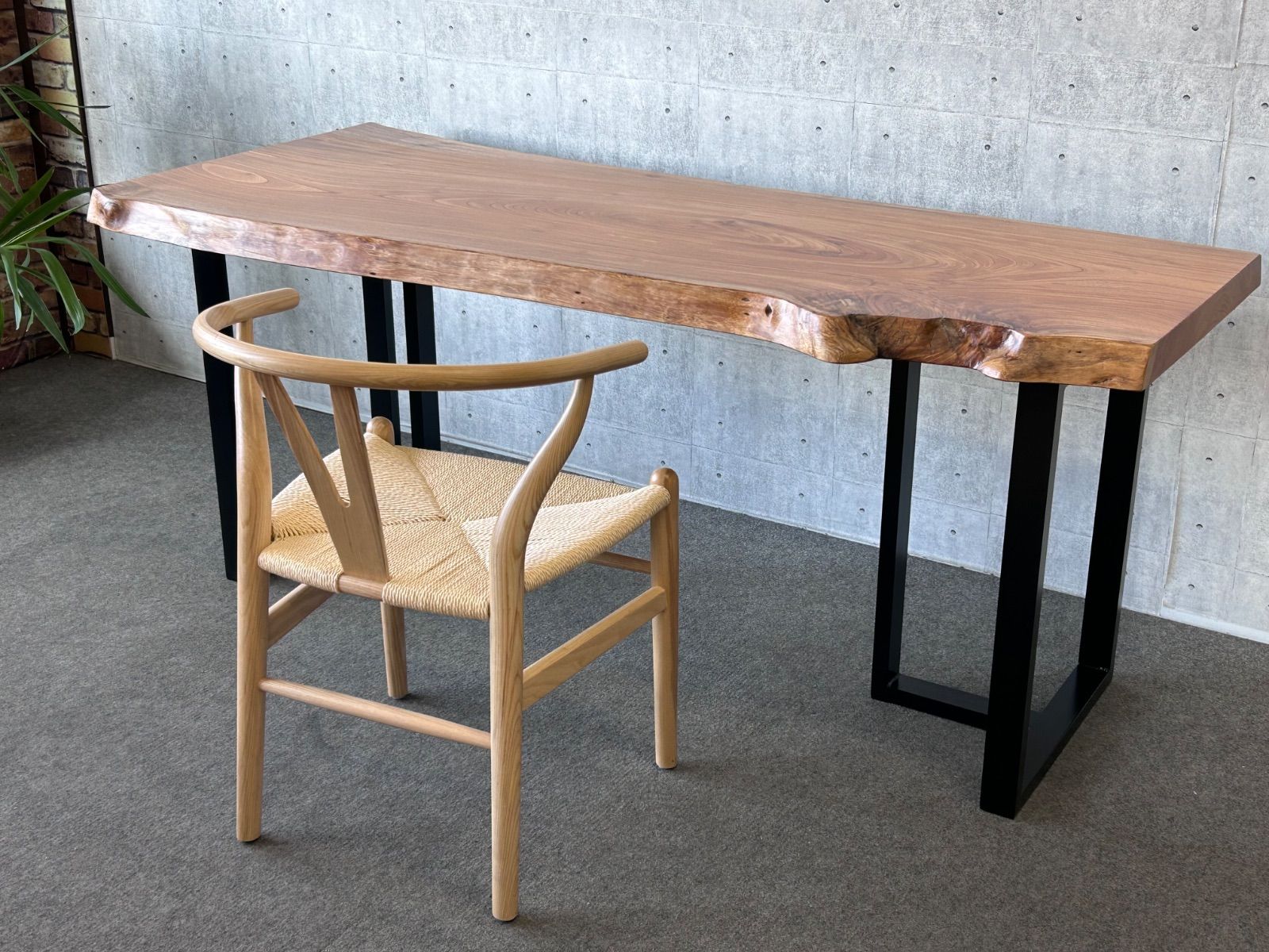 konamon様専用　170×50〜70 高さ70 ケヤキ一枚板　テーブル