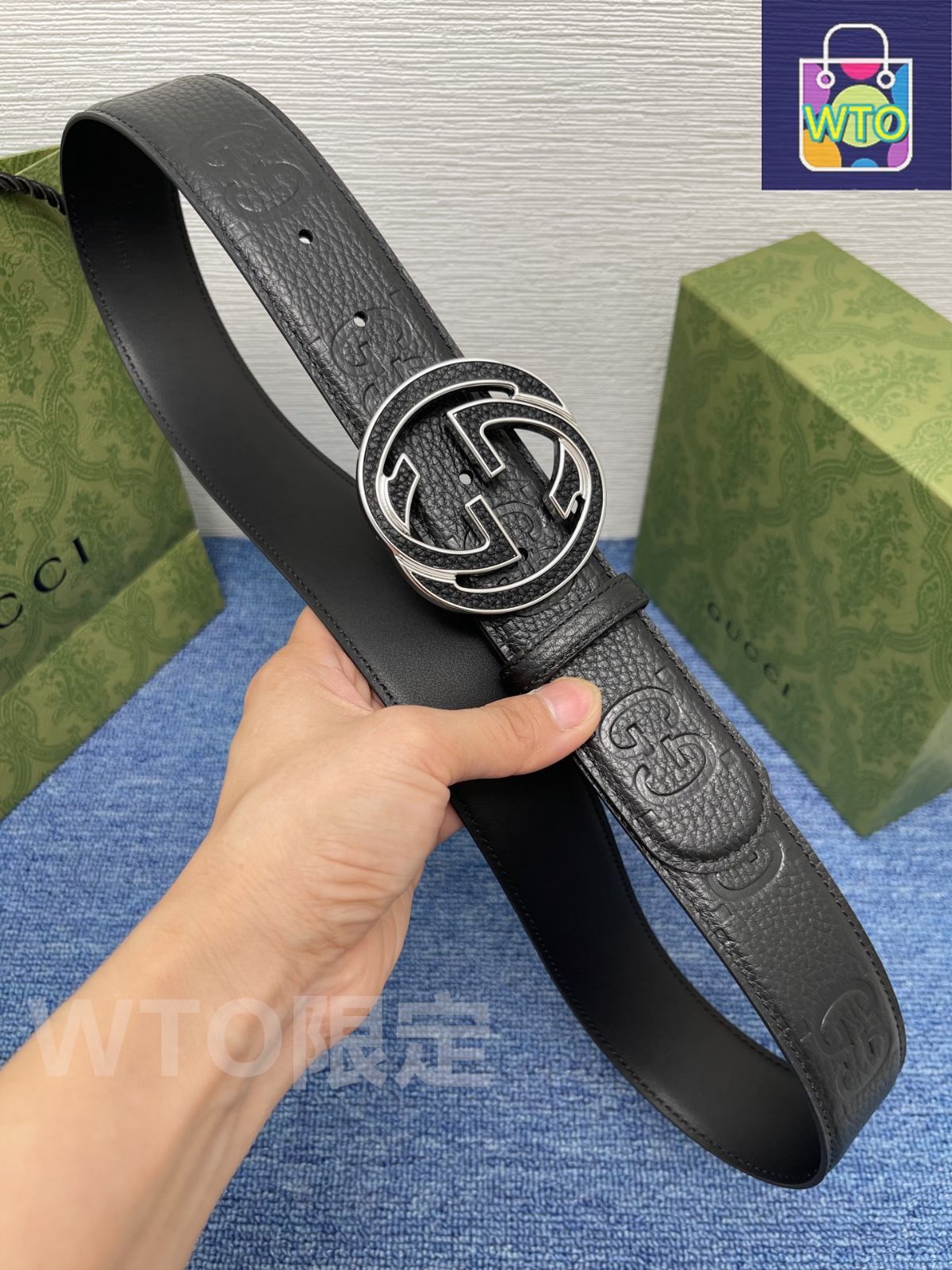 今日特価】Gucci Signature ダブル G バックル 本革ベルト