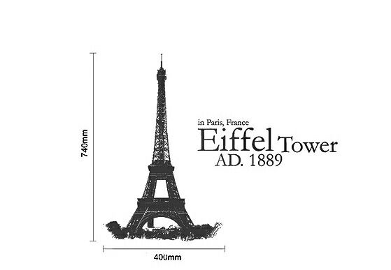 ウォールステッカー La Tour Effel Black/インテリア 壁掛け 額入り 額装込 風景画 油絵 ポスター アート アートパネル リビング 玄関 プレゼント モダン アートフレーム おしゃれ 飾る LLサイズ