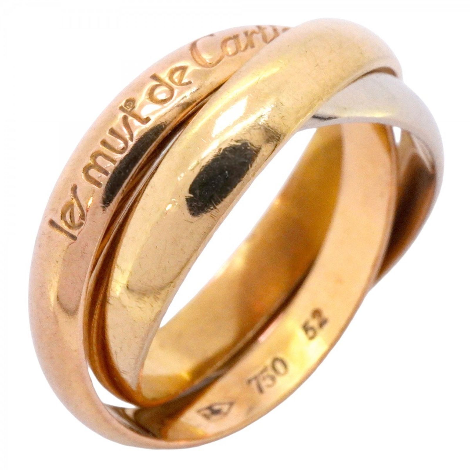 カルティエ Cartier リング 指輪 トリニティ LM K18YG K18WG K18PG  