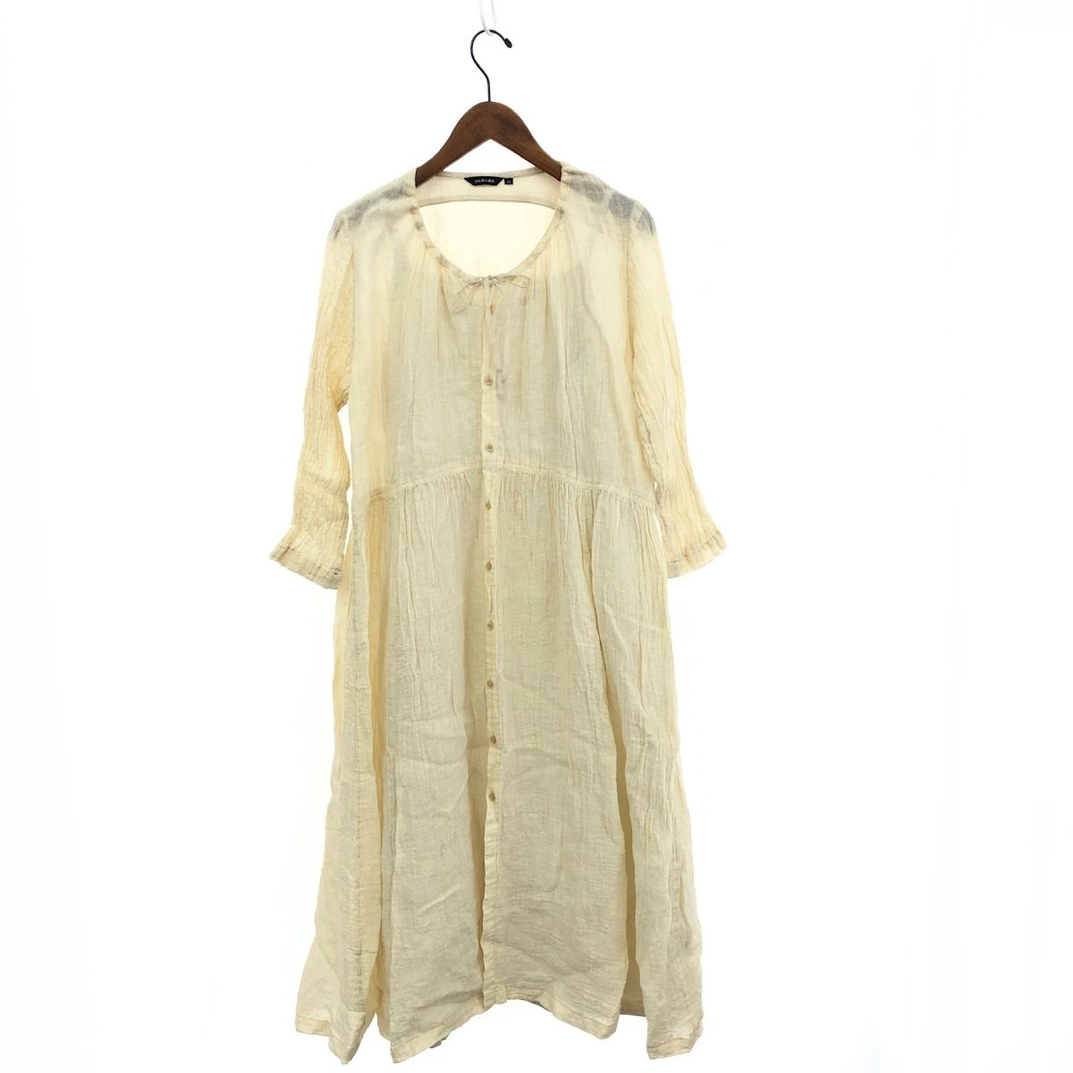 Pas de calais パドカレ シャツワンピース サイズ:36 TD-2102 ベージュ