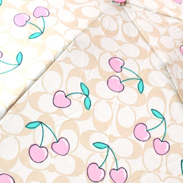 COACH☆新品未使用☆チェリーミニアンブレラ晴雨兼用❗軽量
