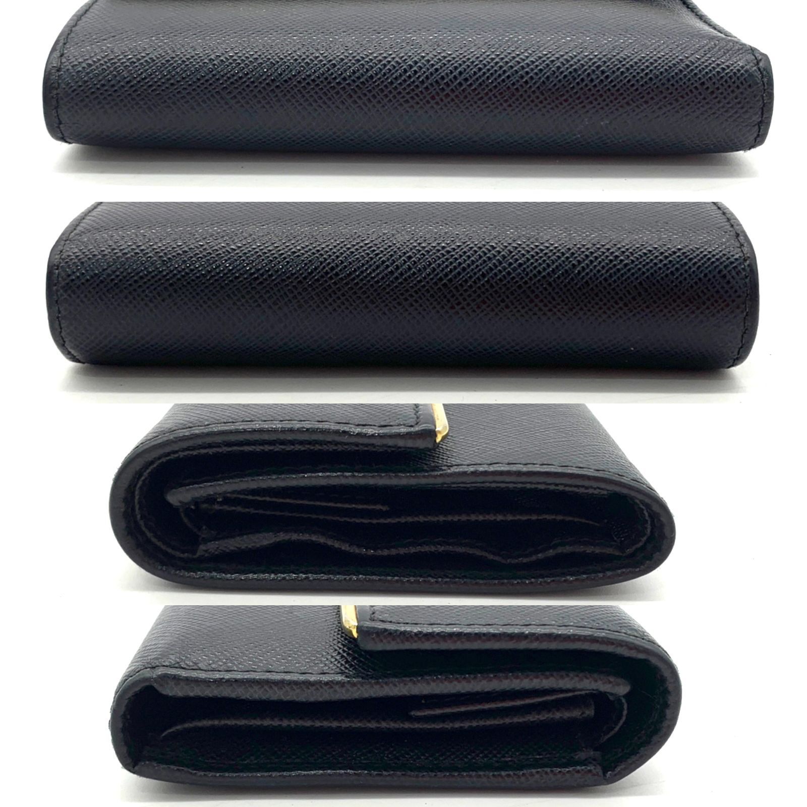 【s a.】 PRADA プリント サフィアーノレザー 三つ折り財布 PRADA プラダ サフィアーノ 三つ折り財布 レザー レディース