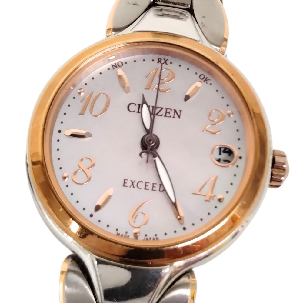 CITIZEN シチズン エクシード デイト 電波ソーラー レディース 腕時計 C404